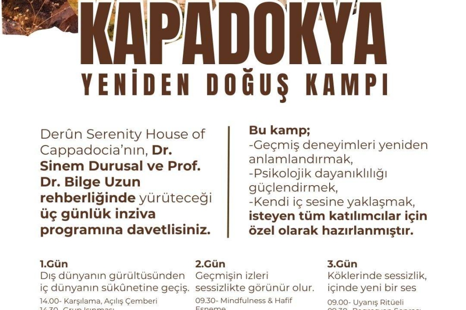 Kapadokya Yeniden Doğuş Kampı 26-27-28 Aralık